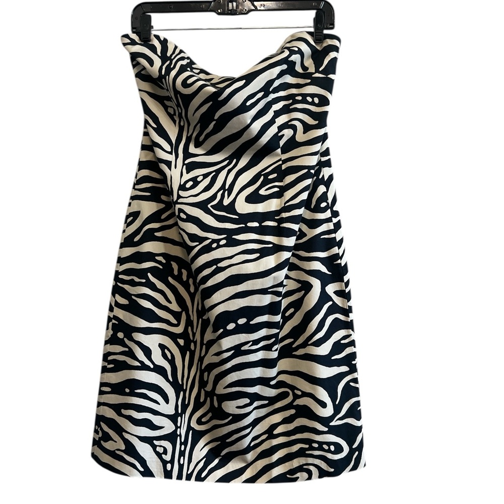 The Limited Black and Cream Zebra Print Dress Size 10